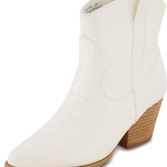 Women's Western Boots Vegan Leather Memory Foam Cushioned Pull-On Fashion - Picture 1 of 5